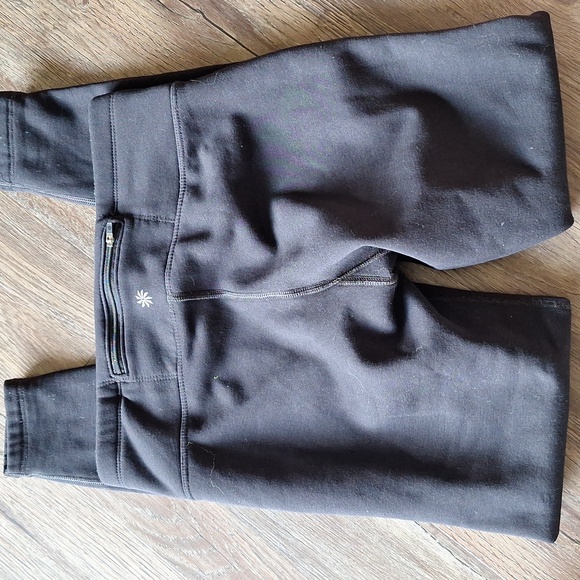 Athleta Black Fleece Lined Leggings Size Small - Picture 3 of 5